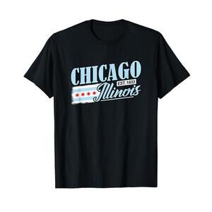 Chicago Flag Design Chicago Illinois Est 1833 TShirt
